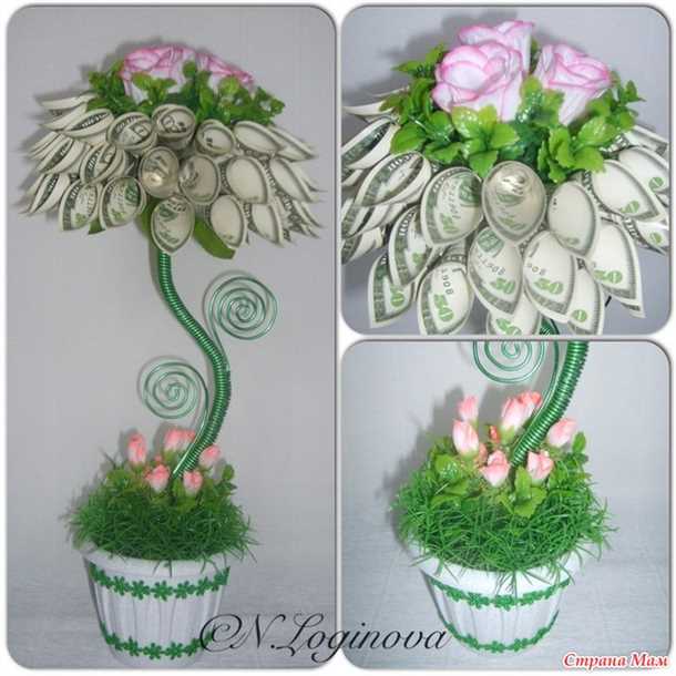 Как сделать денежный топиарий своими руками
